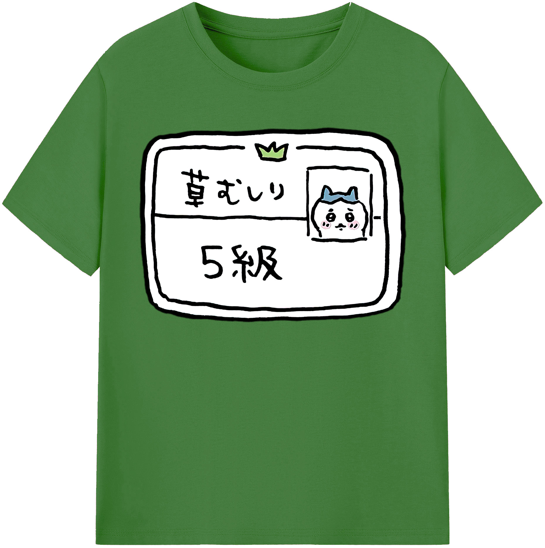 （画像用） ちいかわ ハチワレ Chii-kawa hachiware レディースカジュアルプリントTシャツ（綿100％）